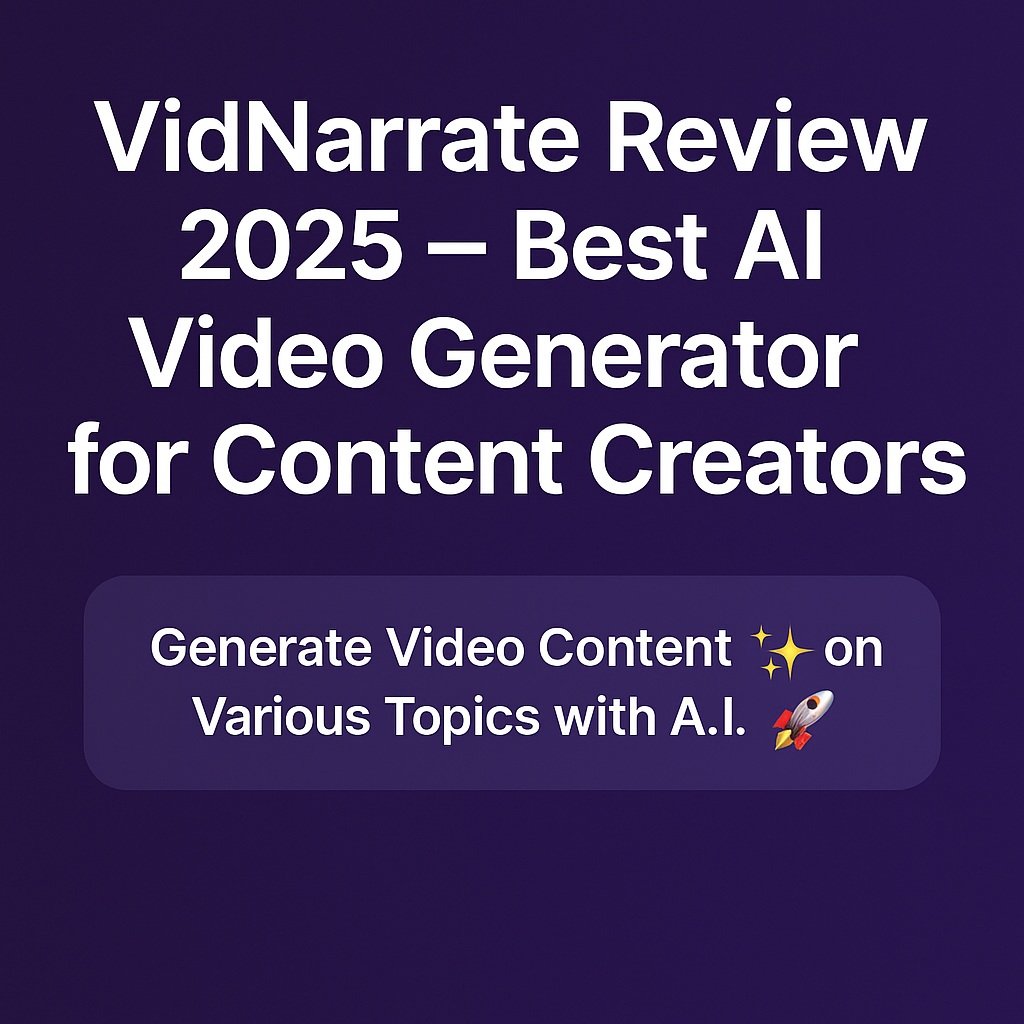 VidNarrate AI video generator dashboard for content creators