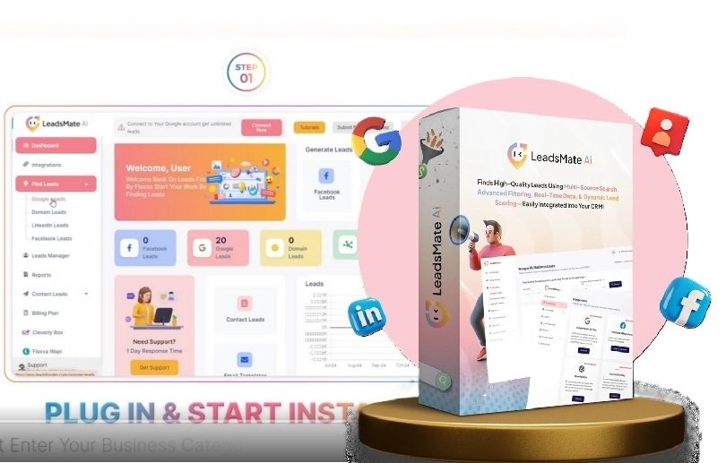 LeadsMateAI review showcasing AI lead generation software.